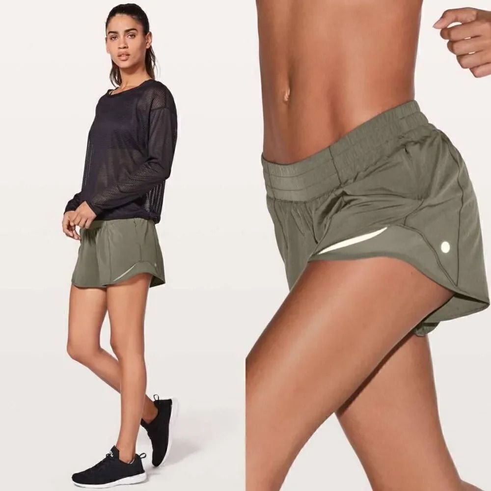 lululemon athletica Olive Green Running Shorts